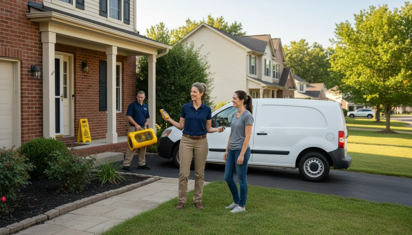 Residential water damage restoration in Cecil, PA